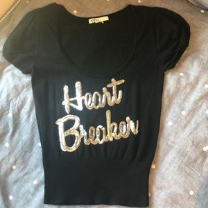 Sequence “Heart Breaker” knit top